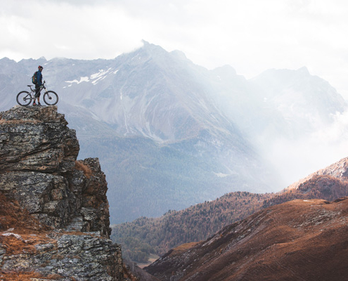 Biker in Graubünden
