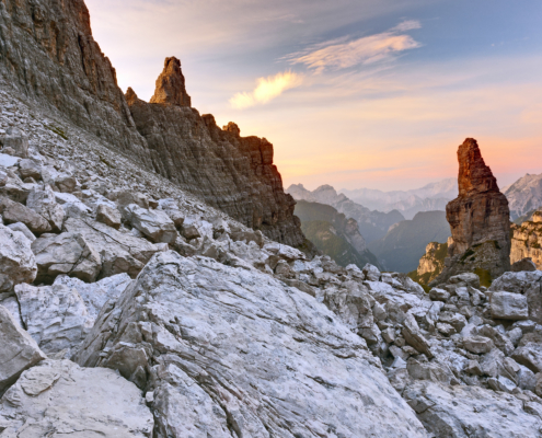 tramonto Campanile Val Montanaia